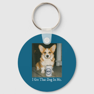 Chaveiro Eu Tenho Esse Cachorro Em Mim, Corgi Engraçado Beb