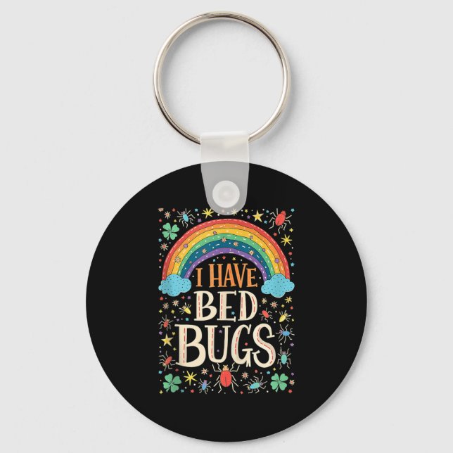 Chaveiro Eu Tenho Insetos De Cama Engraçados Retrorando Ofe (Frente)