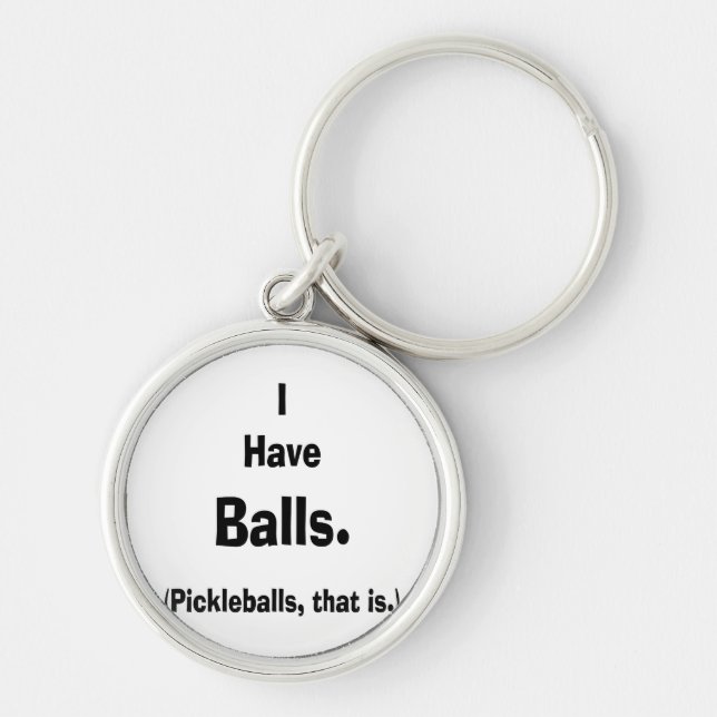 Chaveiro eu tenho o texto preto dos pickleballs das bolas (Frente)