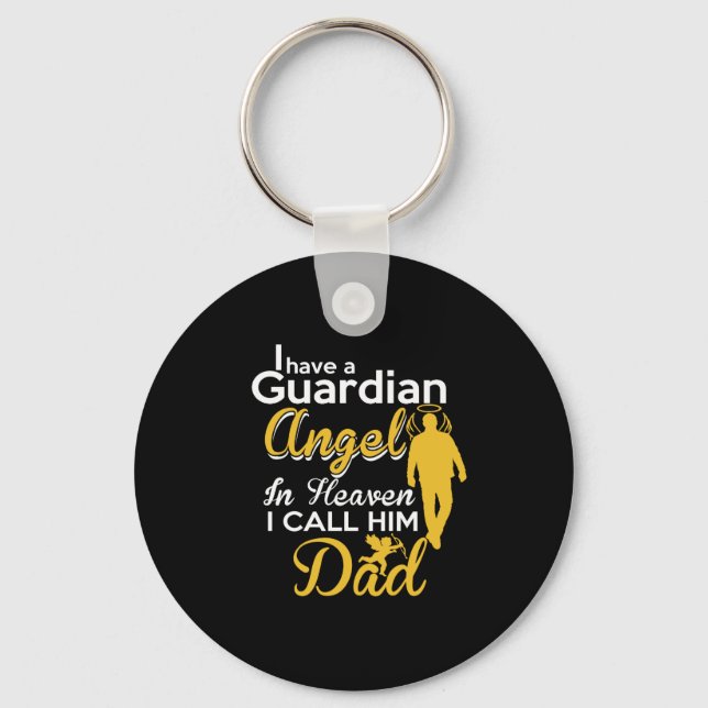 Chaveiro eu tenho um anjo da guarda no céu eu o chamo de pa (Frente)