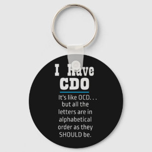 Chaveiro Eu tenho um Humor de TOC preto