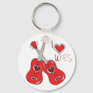 Chaveiro Eu ukes do coração mim amo Ukuleles