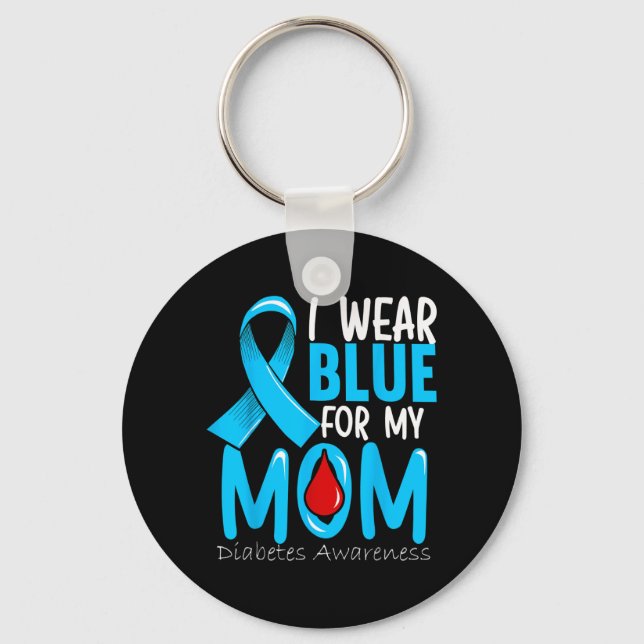 Chaveiro Eu Uso Azul Para Minha Mãe - Conscientização Sobre (Frente)