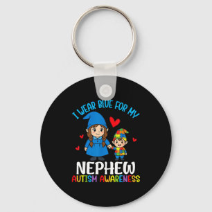 Chaveiro Eu Uso Azul Pelo Meu Sobrinho Conscientização do A