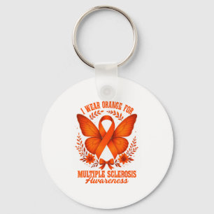 Chaveiro Eu Uso Laranja Para a Conscientização da Esclerose