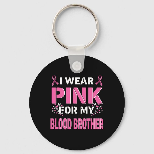 Chaveiro Eu Uso Rosa Pelo Meu Irmão De Sangue Conscientizaç (Frente)