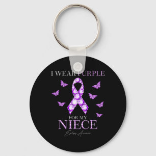 Chaveiro Eu Uso Roxo Para a Conscientização da Epilepsia da