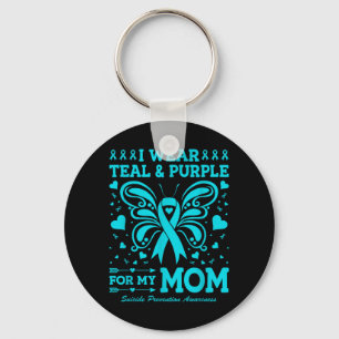 Chaveiro Eu Uso Verde Teal Roxo Pelo Design Da Minha Mãe