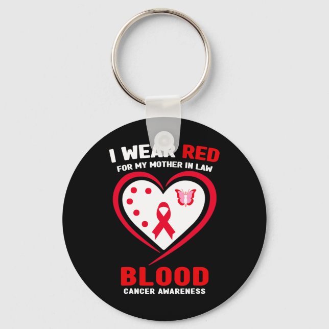 Chaveiro Eu Uso Vermelho Para a Conscientização do Câncer d (Frente)