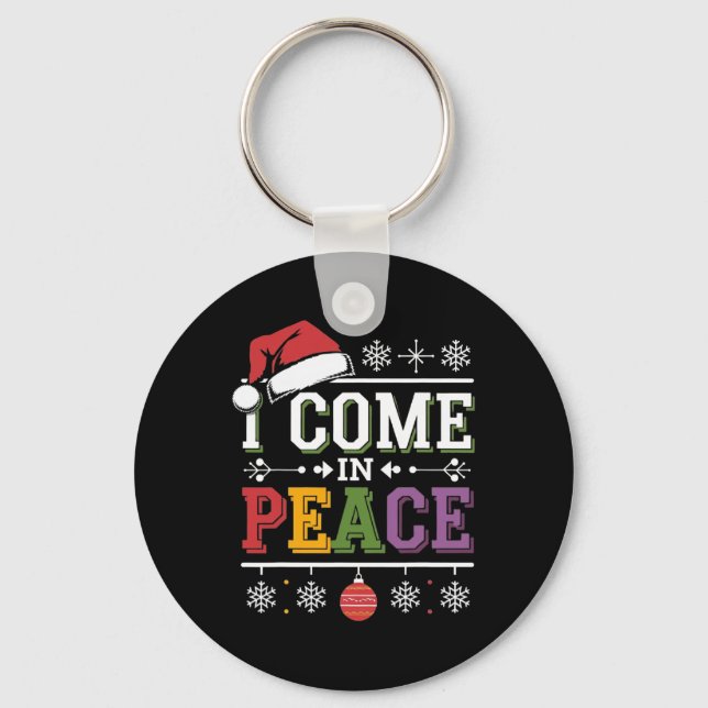 Chaveiro Eu Venho em Paz - Eu Sou Paz Natal Casais Combinan (Frente)