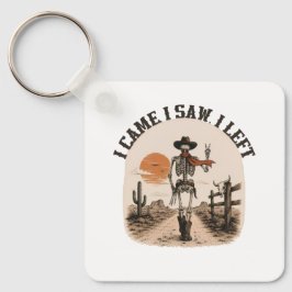 Chaveiro Eu vim. Eu vi. Eu saí. Cowboy Esqueleto Gráfico