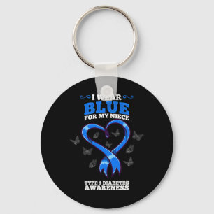 Chaveiro Eu Visto Azul Para Meu Niece T1d Tipo 1 Com Conhec