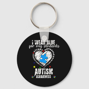 Chaveiro Eu Visto Azul Para Meus Estudantes Autismo Sensibi