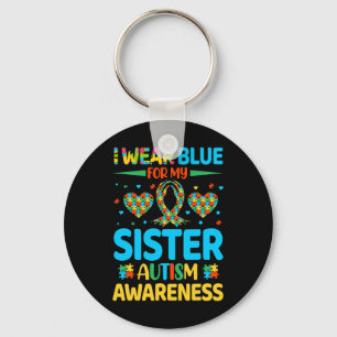 Chaveiro Eu Visto Azul Para Minha Irmã Conscientista Autism