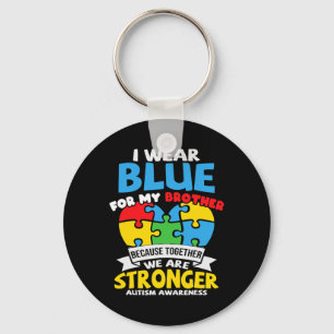 Chaveiro Eu Visto Azul Para O Meu Irmão Autismo Sensibiliza