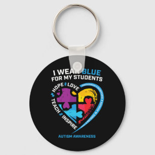 Chaveiro Eu Visto Azul Para Os Meus Estudantes Oferece Aos