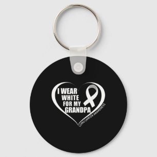Chaveiro Eu Visto Branco Para A Consciência Do Cancer Pulmo