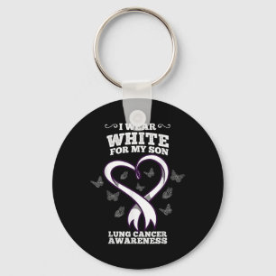 Chaveiro Eu Visto Branco Para Minha Consciência Do Cancer P