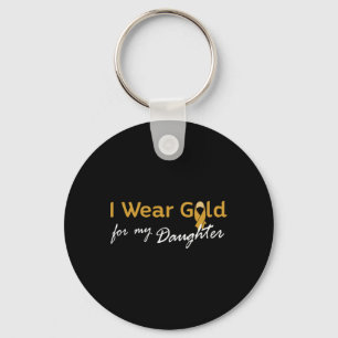 Chaveiro Eu Visto Dourado para a minha filha Tee - Cancer d