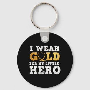 Chaveiro Eu Visto Dourado Para Minha Consciência Do Cancer