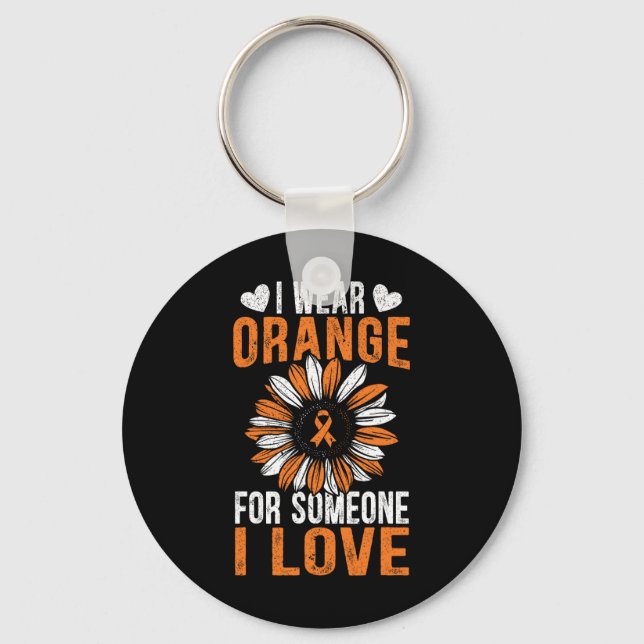 Chaveiro Eu Visto Laranja Para Alguém Que Eu Amo Awarenes D (Frente)
