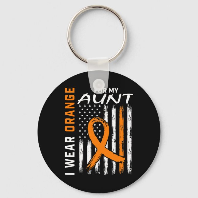 Chaveiro Eu Visto Laranja Para Minha Tia Com Esclerose Múlt (Frente)