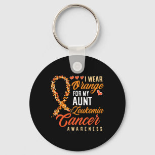 Chaveiro Eu Visto Laranja Para Minha Tia Leucemia Cancer Aw