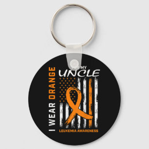 Chaveiro Eu Visto Laranja Para O Meu Tio Leucemia Sensibili
