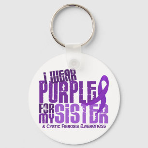 Chaveiro Eu visto o roxo para minha fibrose cística da irm