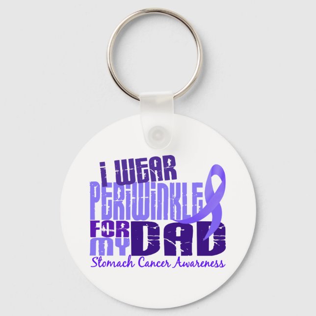 Chaveiro Eu Visto Periwinkl Para O Meu Cancer De Estômago D (Frente)