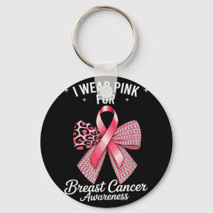 Chaveiro Eu Visto Rosa Para Consciência Do Cancer Da Mama _
