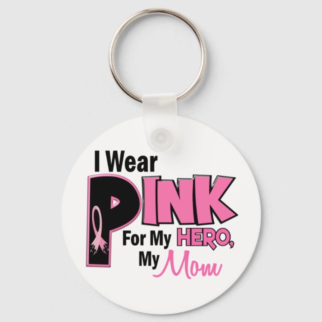 Chaveiro Eu Visto Rosa Para O CANCER Da Minha Mãe 19. (Frente)