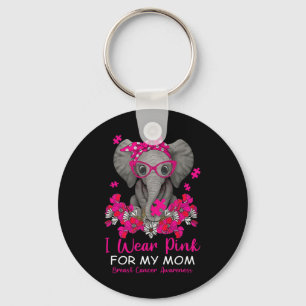 Chaveiro Eu Visto Rosa Para O Cancer De Mama Elefante Da Mi