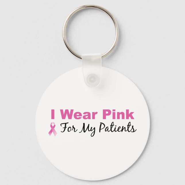 Chaveiro Eu Visto Rosa Para Os Meus Pacientes (Frente)