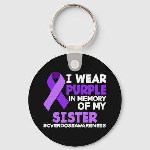 Chaveiro Eu Visto Roxo Em Memória Da Sobredosagem Da Minha 