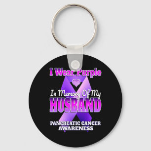 Chaveiro Eu Visto Roxo Em Memória Do Meu Marido Pancreático