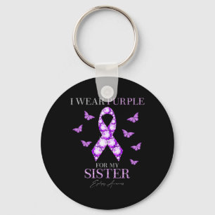 Chaveiro Eu Visto Roxo Para A Minha Mãe De Consciência Da E