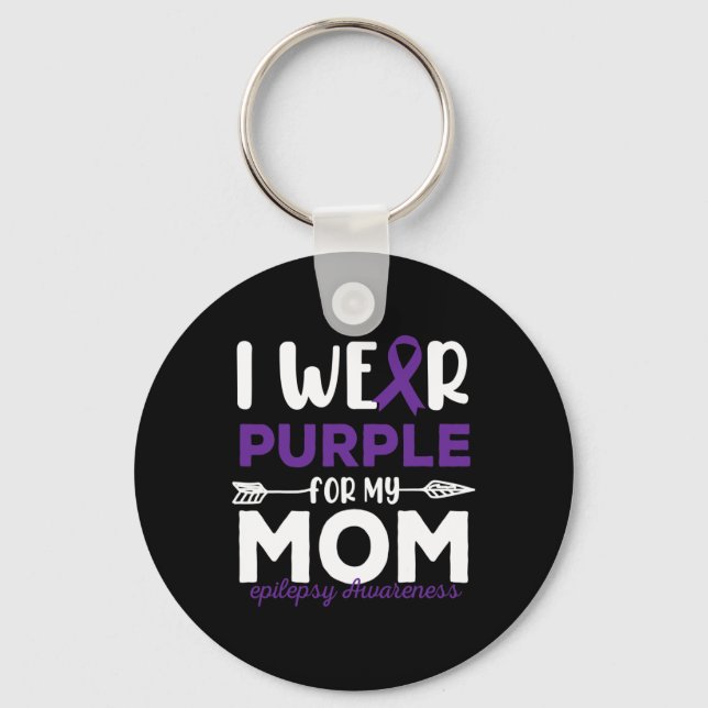 Chaveiro Eu Visto Roxo Para A Minha Mãe, Epilepsia. (Frente)