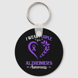 Chaveiro Eu Visto Roxo Para Awarenes De Heimers De Borbolet
