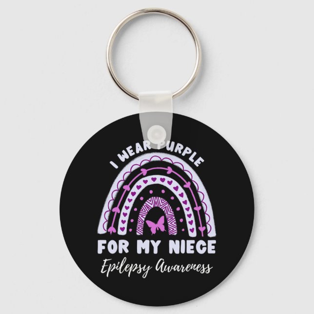 Chaveiro Eu Visto Roxo Para Minha Sobremesa Epilepsia (Frente)