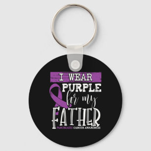 Chaveiro Eu Visto Roxo para o meu Pai Câncer de pâncreas Aw
