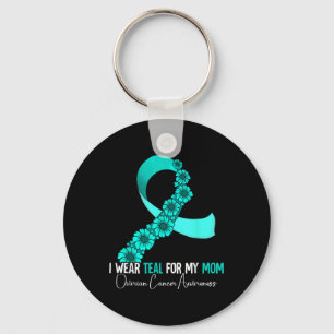 Chaveiro Eu Visto Teal Para Minha Mãe Conhecer Câncer de ov