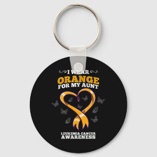 Chaveiro Eu Visto Tia Laranja Tia Leucemia Cancer Sensibili