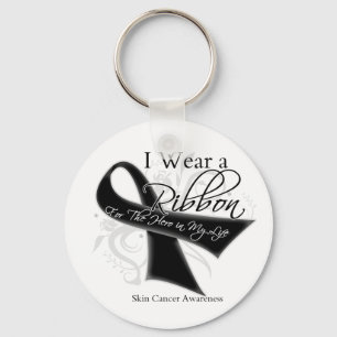 Chaveiro Eu visto uma fita para meu herói - melanoma