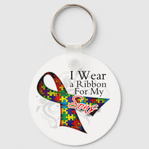 Chaveiro Eu visto uma fita para meus filhos - consciência