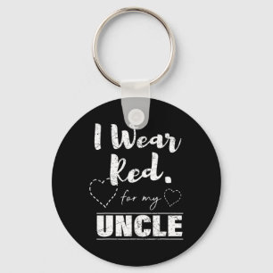 Chaveiro Eu Visto Vermelho Para Meu Tio Guerreiro Doença Ca