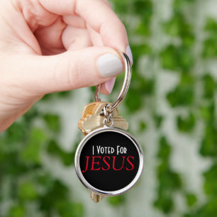 Chaveiro Eu votei em JESUS Cristão