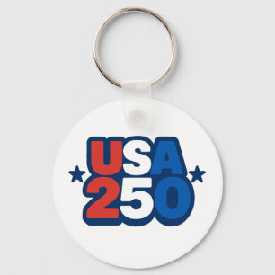 Chaveiro EUA 250º Aniversário 1776-2026 Patriótico American