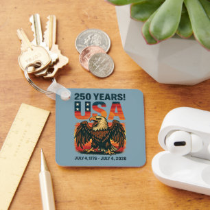 Chaveiro EUA 250 Anos - Águia Bald Patriótica 4 de julho de