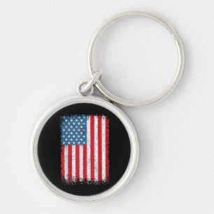 Chaveiro EUA Bandeira Patriótica Americana Para Homens Meni